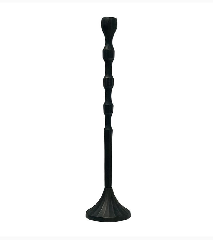 Bougeoir Jaco noir D12 H52cm