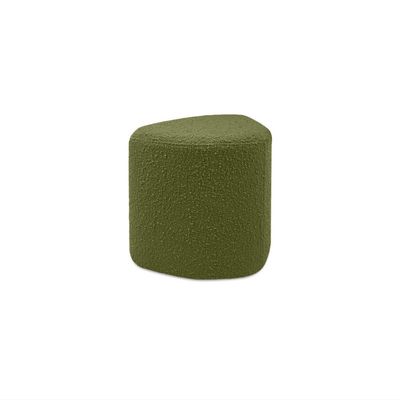 Tabouret Eve tissu bouclette kaki L45 P35 H35cm