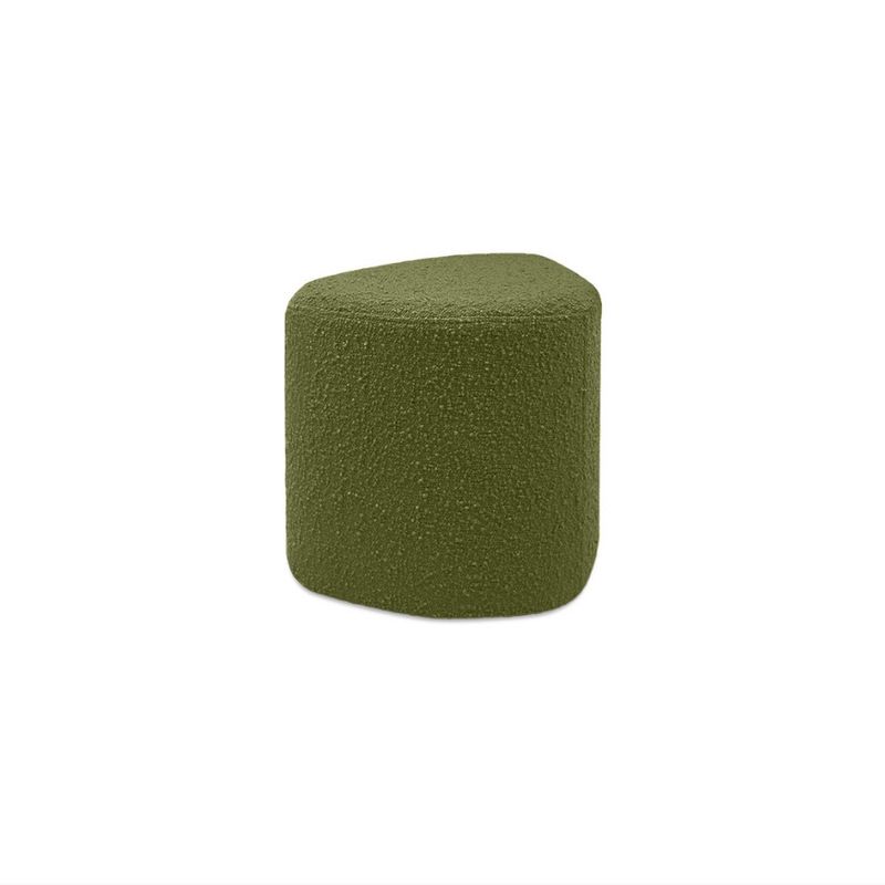Tabouret Eve tissu bouclette kaki L45 P35 H35cm