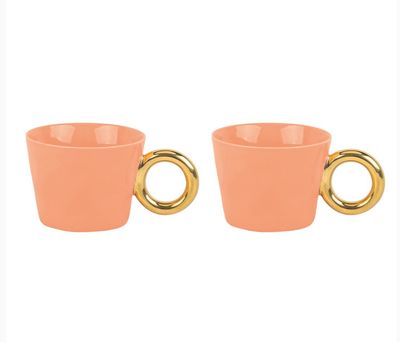Set de 2 tasses matins calins peach D10,4 H7,8
