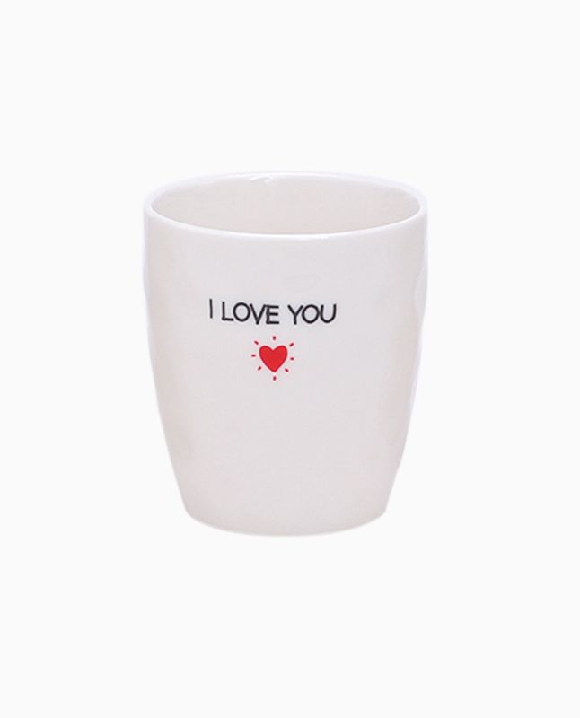 Gobelet message I love you D7,3 H8,2cm