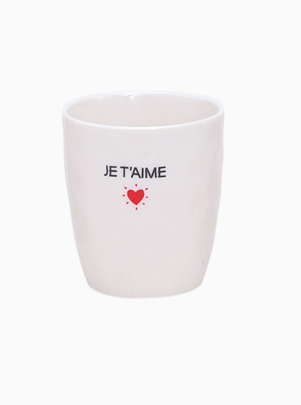 Gobelet message je t'aime D7,3 H8,2cm