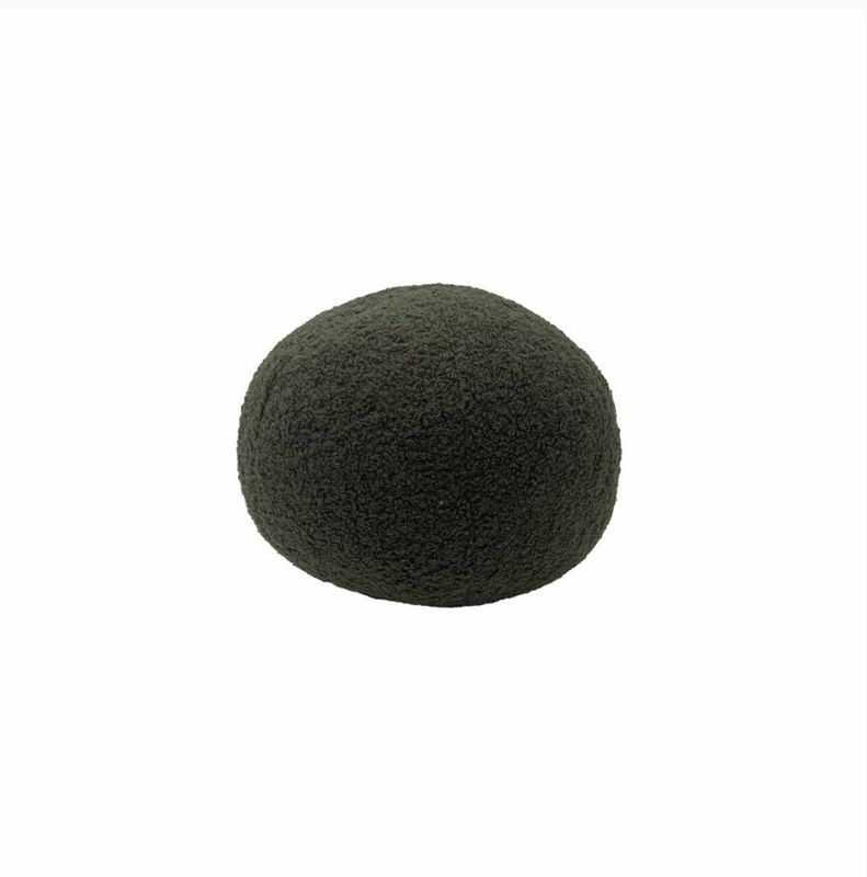 Coussin rond Teddy Ophélia kaki 30X30cm