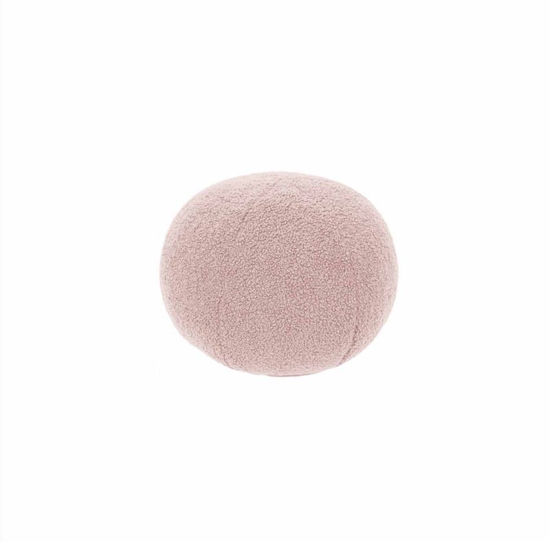 Coussin rond Teddy Ophélia poudré 30X30cm
