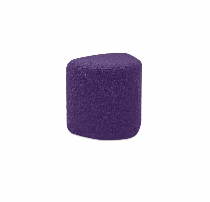 Tabouret Eve tissu bouclette violet L45 P35 H35cm