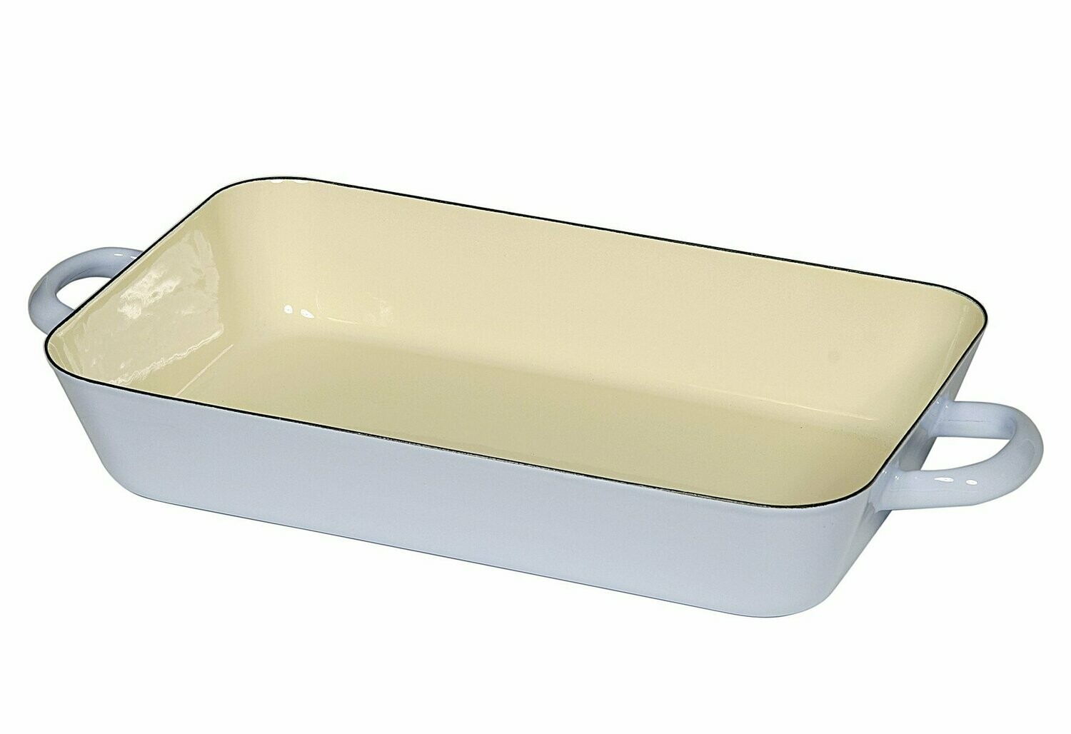 ​RIESS Vierkantpfanne 33x20x5,4cm blau / bunt Emaille / Stahl
