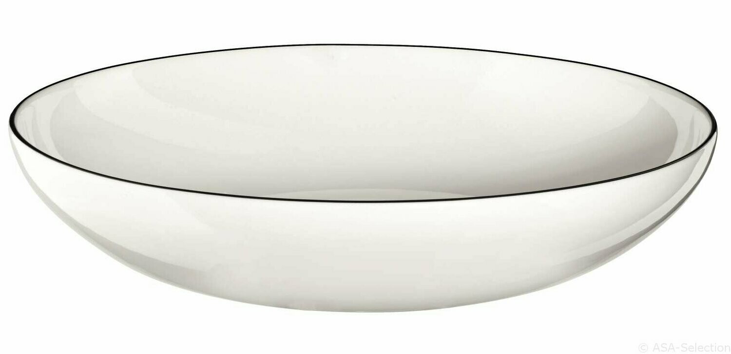 ASA  Pasta-/Suppen-Teller 22cm, á table ligne noire
