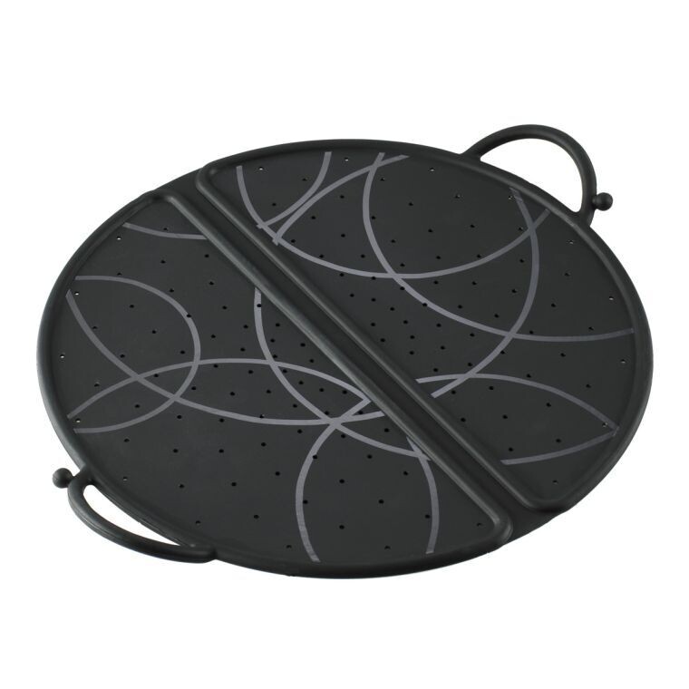 SPRITZSCHUTZ FALTBAR SILIKON SCHWARZ · Ø 26 CM