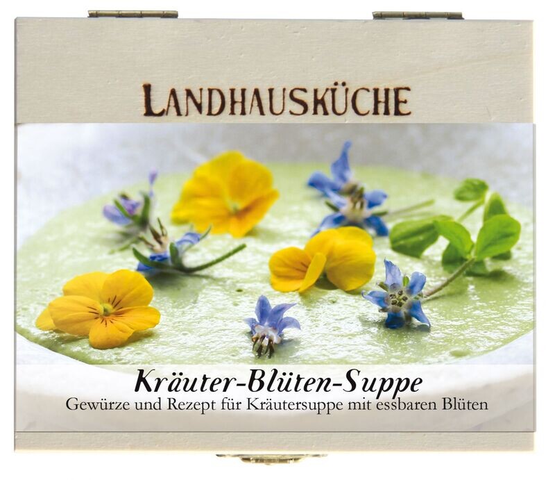 Kräuter-Blüten-Suppe-Gewürzkasten (vegetarisch) Kräuter-Blüten-Suppe-Gewürzkasten (vegetarisch)