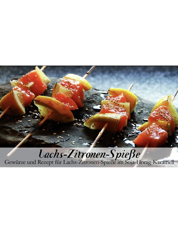 Lachs-Zitronen-Spieße-Gewürzkasten Lachs-Zitronen-Spieße-Gewürzkasten