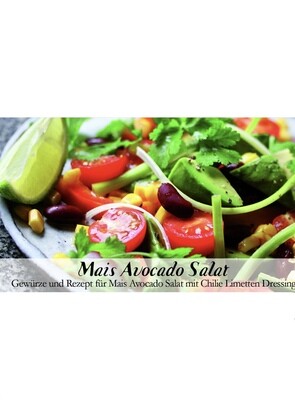 Mais Avocado Salat-Gewürzkasten (vegetarisch)
