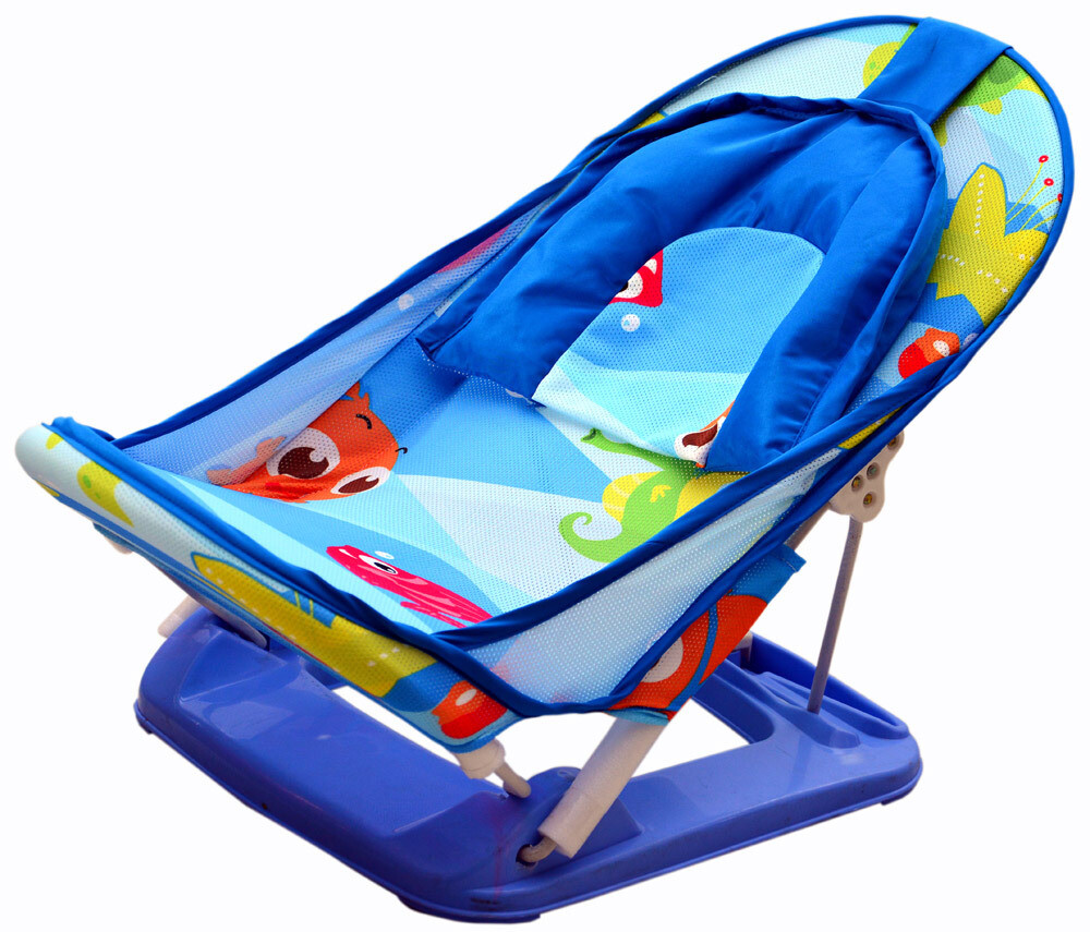 blue bath seat baby