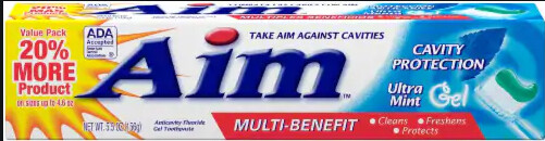 Aim Toothpaste 2.5oz Ultra Mint Gel