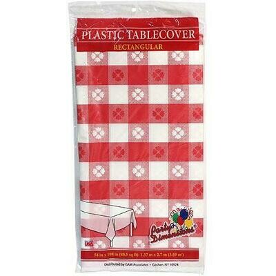 Plastic Tablecloth Rectangular Gingham
