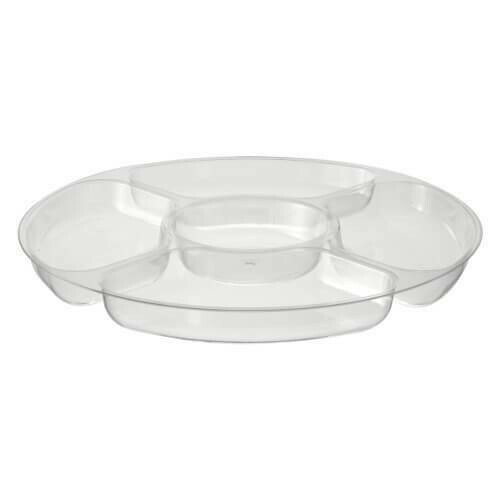 5 Compartment Heavy Weight Plastic Tray