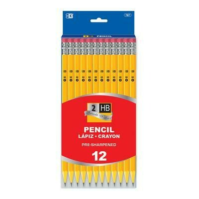 #2 Yellow Pencil Pre-Sharpened 12 pack