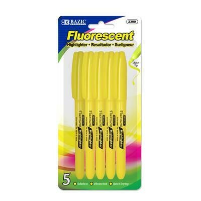 Yellow Fluorescent Pen Style Highlighter
