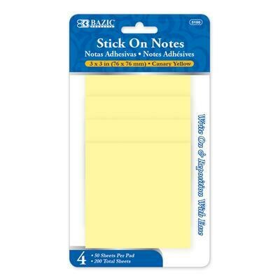 Yellow Stick On Notes