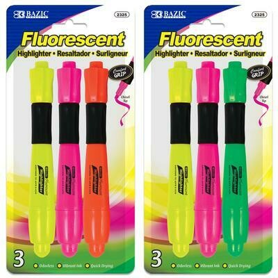 Assorted Fluorescent Highlighter with Cushion