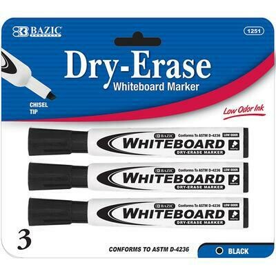 Black Chisel Tip Dry-Erase Marker