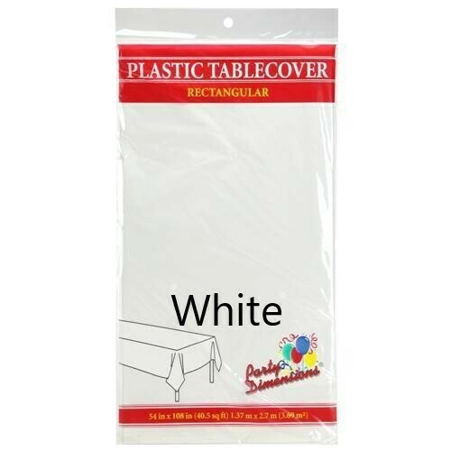 Plastic Tablecloth Rectangular (Assorted Colors)