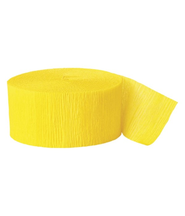 Yellow Crepe Streamer