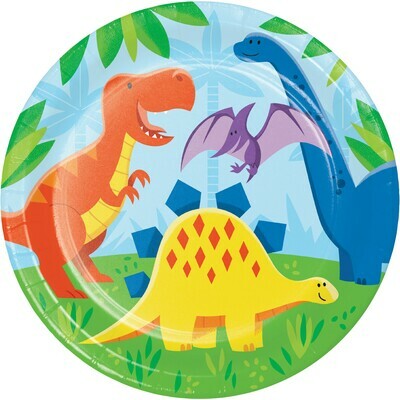 Dinner Paper Plate: Dinosaur Friends