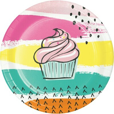 Lunch Paper Plate: Chic Cupcake