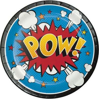 Lunch Paper Plate: Superhero Slogans