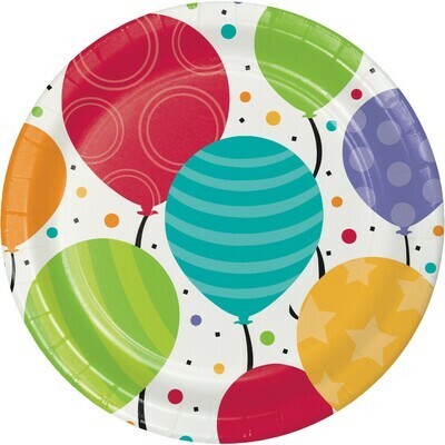Lunch Paper Plate: Shimmering Balloons