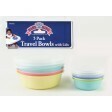 3 Pack Travel Bowls with Lids - Pink