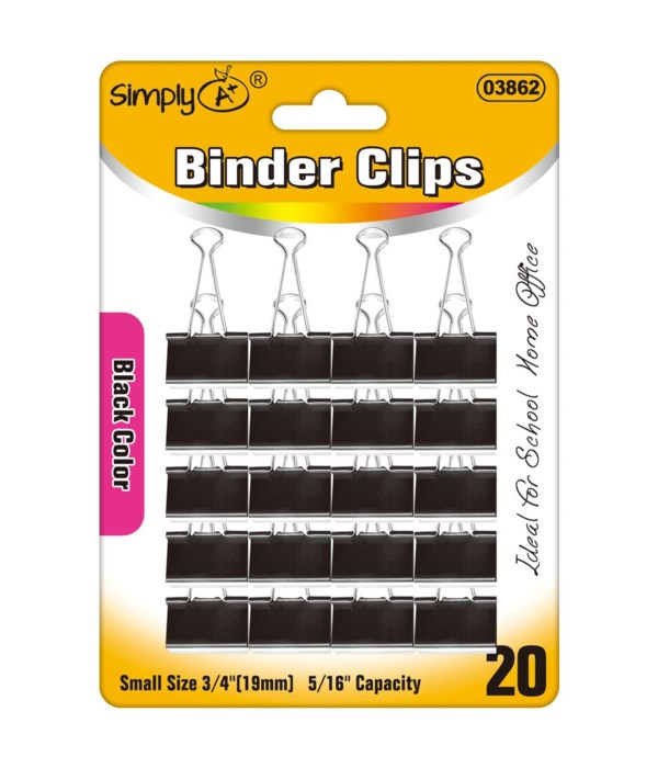 Black Binder Clips (Small)