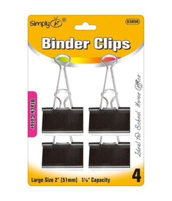 Black Binder Clips (Large)