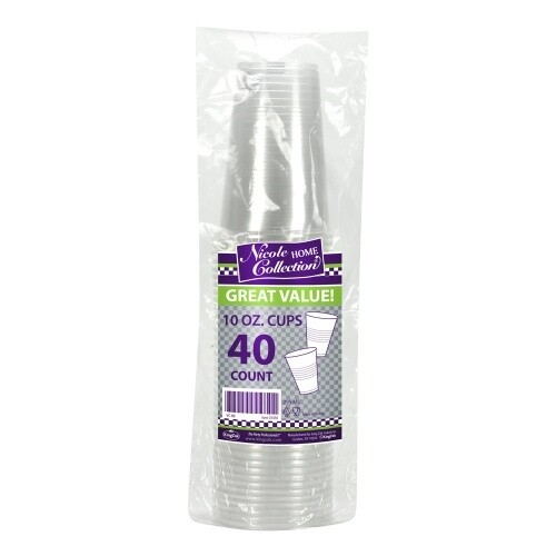 40-10oz. Cups - Clear Plastic