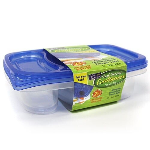 2 Rectangular Container with Lids