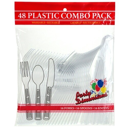 48 Plastic Combo Pack - Clear