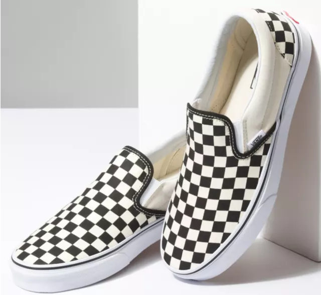 Vans W&#39;s Checkerboard Slip-On Black/White