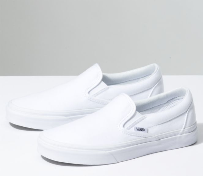Vans W&#39;s White Classic Slip-On