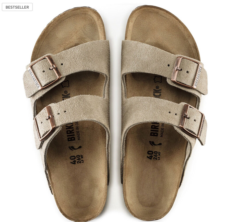 Birkenstock W’s Arizona Taupe Suede SF Narrow
