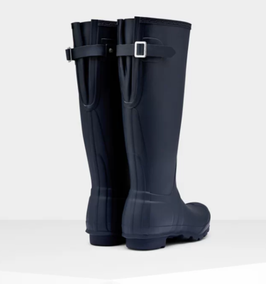 Hunter W's Original Tall Back Adjustable Rain Boot Navy