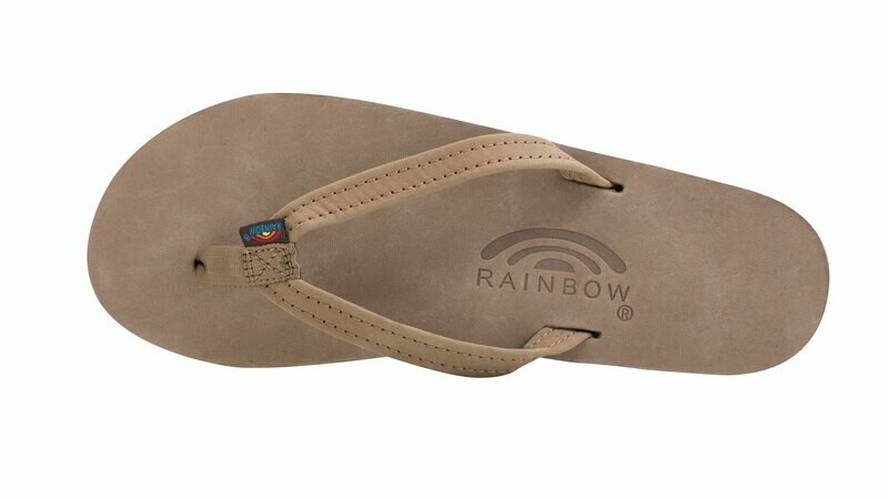 Rainbow W's Single Layer Narrow Strap Sandals Dark Brown
