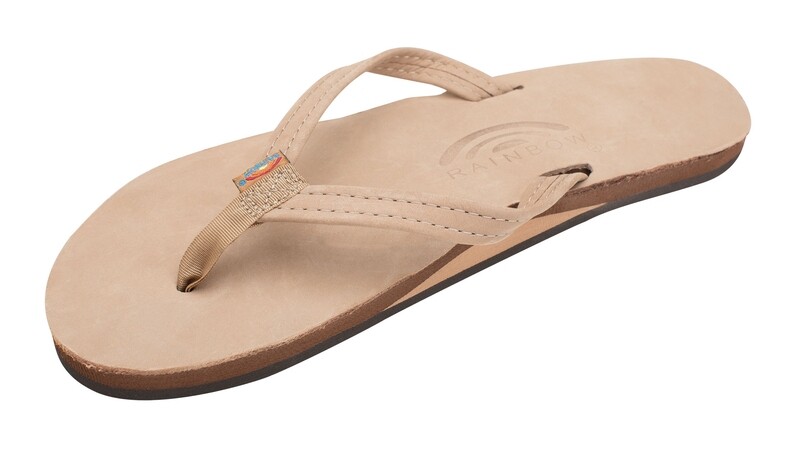 Rainbow W&#39;s Single Layer Narrow Strap Sandals Sierra Brown