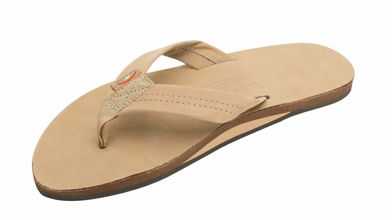 Rainbow M&#39;s Single Layer Regular Strap Sandal Sierra Brown