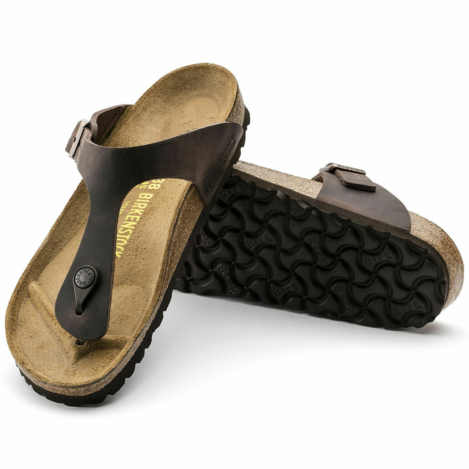 Birkenstock W&#39;s Gizeh Habana Leather Regular