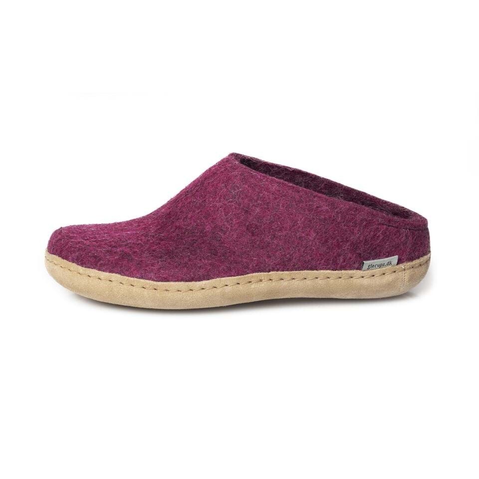 Glerups W&#39;s Slip-On Felt Slipper Cranberry, Size: 36
