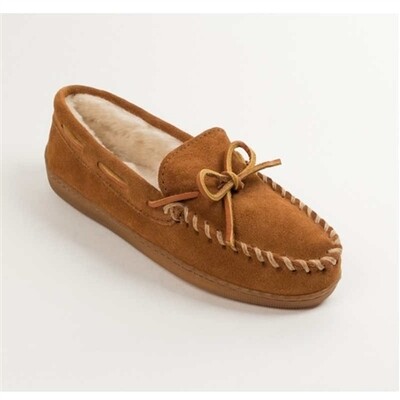 Minnetonka M's Pile Lined Hard Sole Slipper  Brown