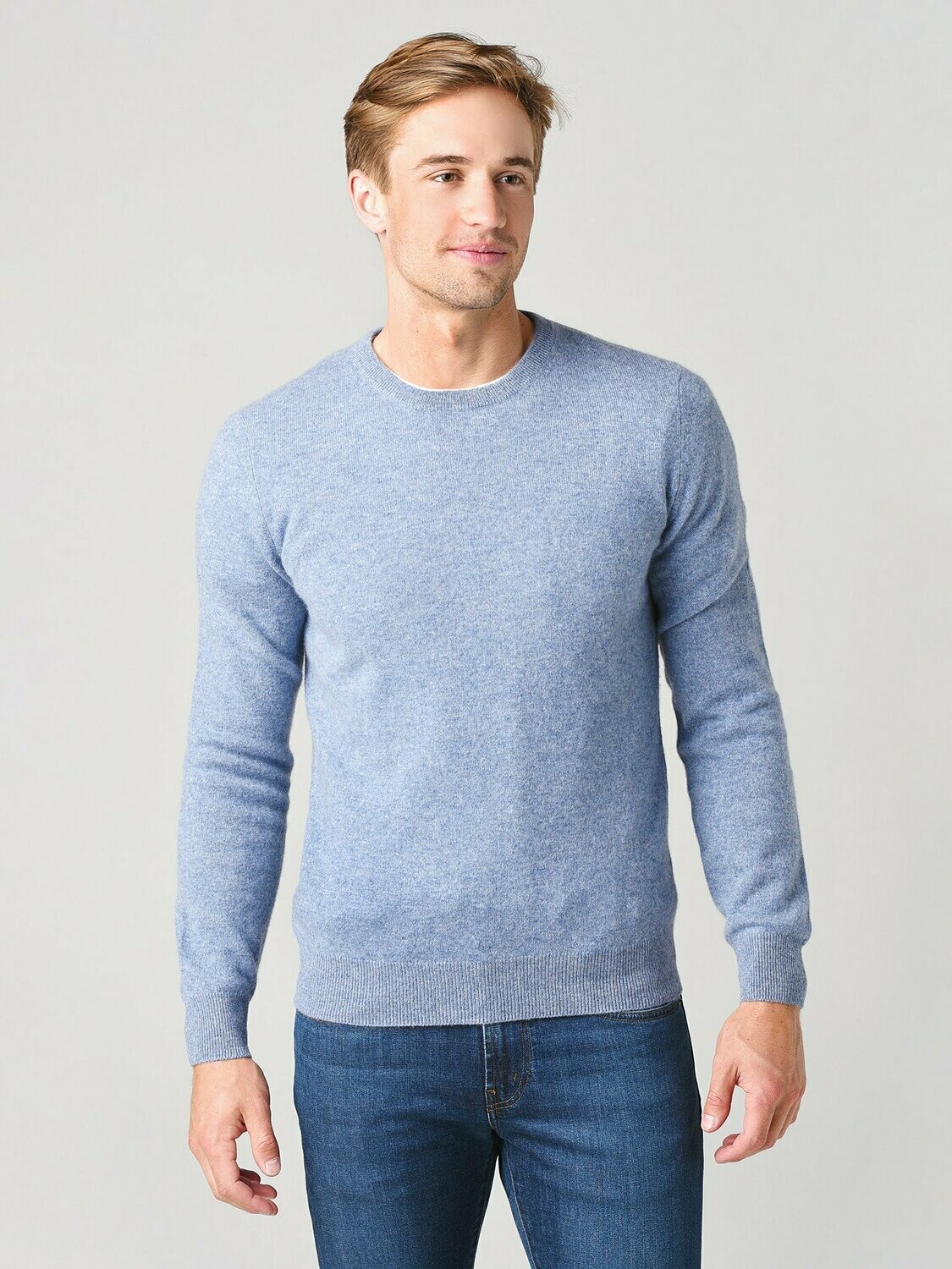 Naadam M's Recycled Cashmere Crew Neck Sweater MULTIPLE COLORS AVAILABLE