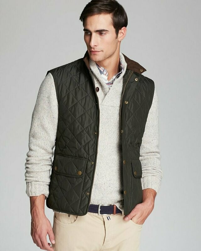 Barbour M's Lowerdale Gilet Quilted Vest Dark Green