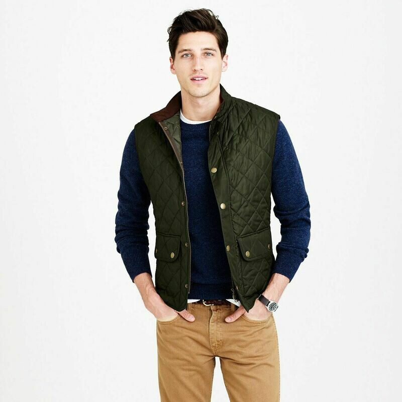 Barbour M's Lowerdale Gilet Quilted Vest Dark Green