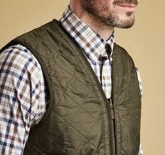 Barbour M's Polarquilt Waistcoat Zip In Liner Vest Olive